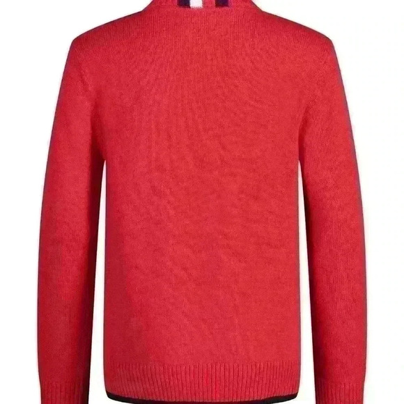 Tommy Hilfiger Boys Solid With Chest Zip Sweater size 6 Red 100 % cotton - Picture 2 of 13